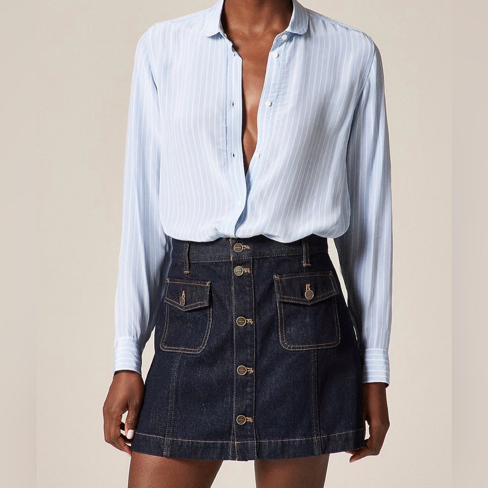J. Crew Denim Mini Skirt NWT Size 0